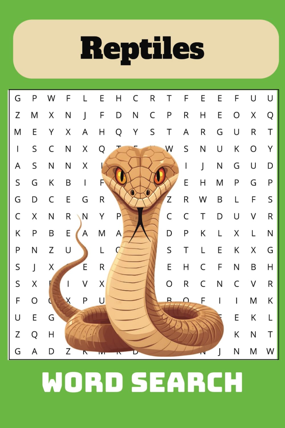 reptiles word Search book