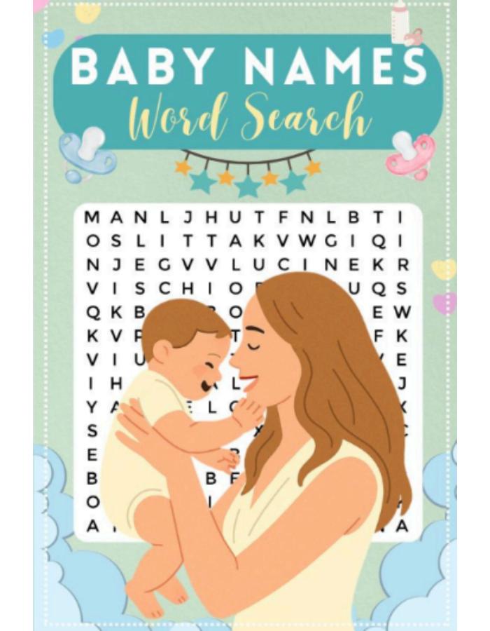 baby names word Search book children kids