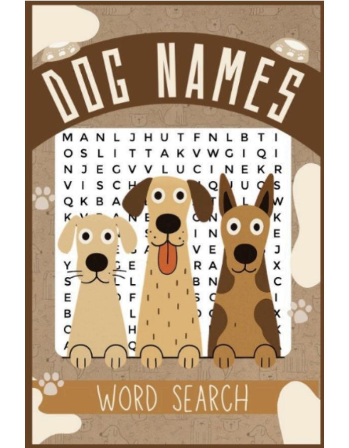 dog names word Search book