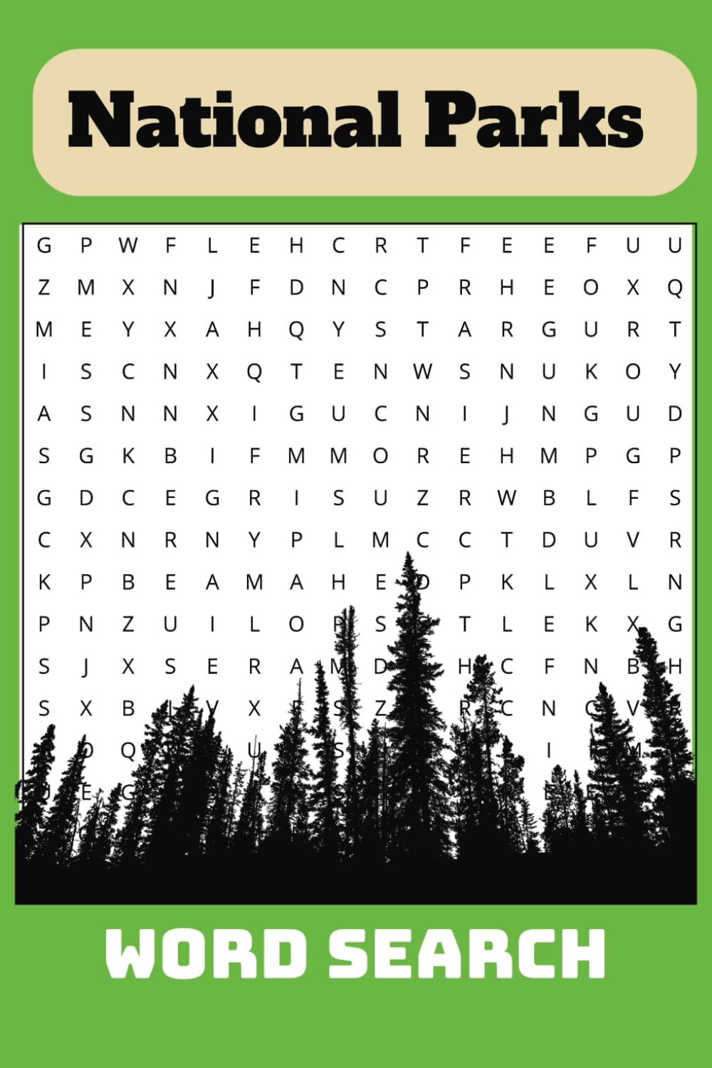 national parks word Search book for adults and kids