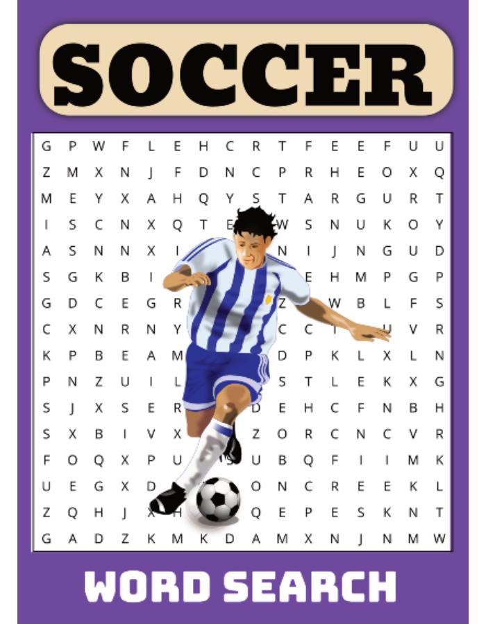 soccer word Search book for adults and kids